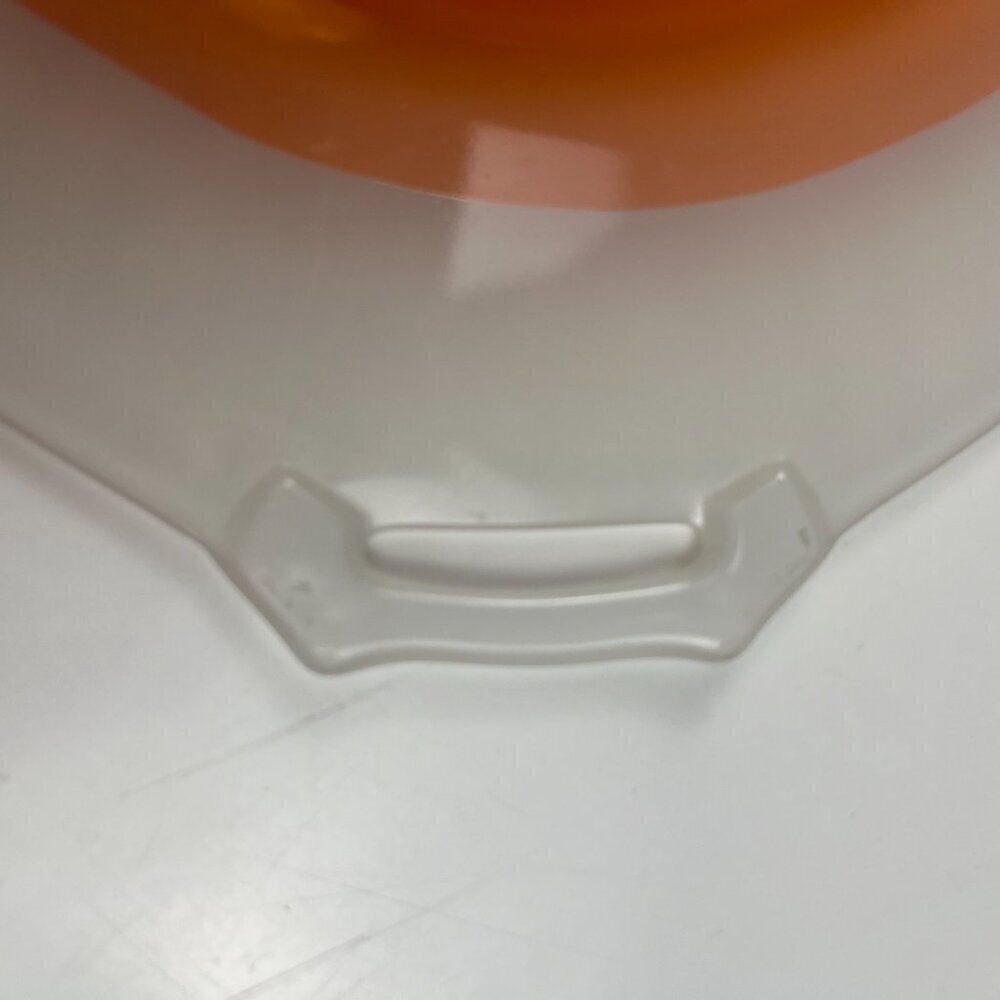 Art Deco handle serving bowl and plate octogonal 30s dish inverted orange paint - Picture 10 of 14